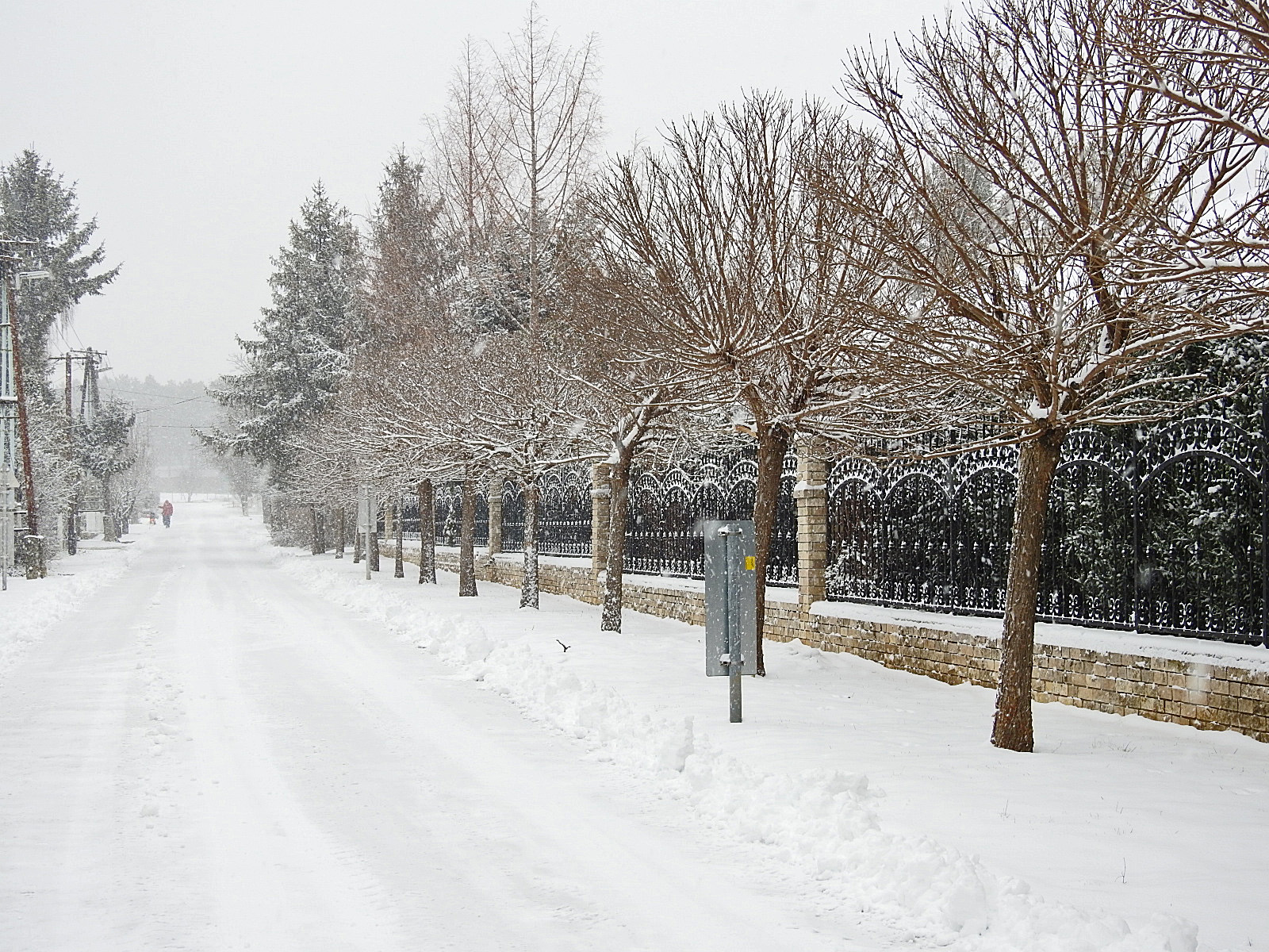 Winter in Balatonakali Hokuli utca (ofwel straat)