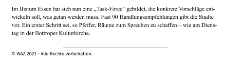 WAZ Bottrop vom 20.03.2023