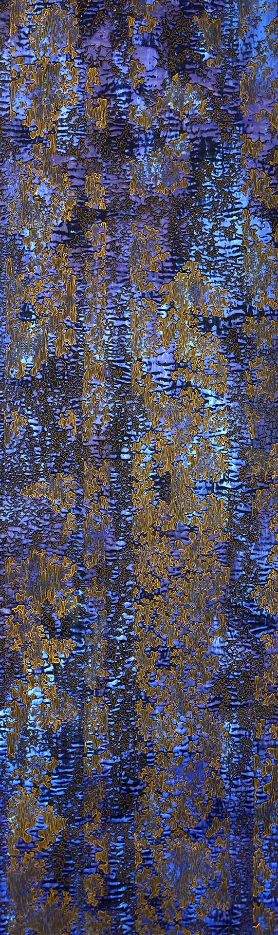 Struktur Blau 3, 2016, 198 x 61,5 cm [verkauft]