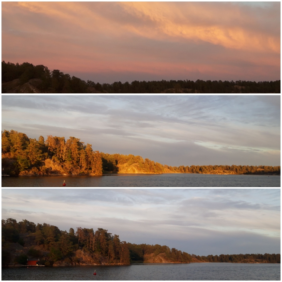 Die untergehende Sonne verzaubert die Bucht.