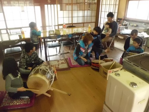 お祭りの練習、イン、木の実地区