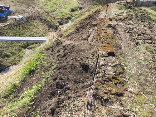 ハウス周りは、電気柵が張ってあるんですけど