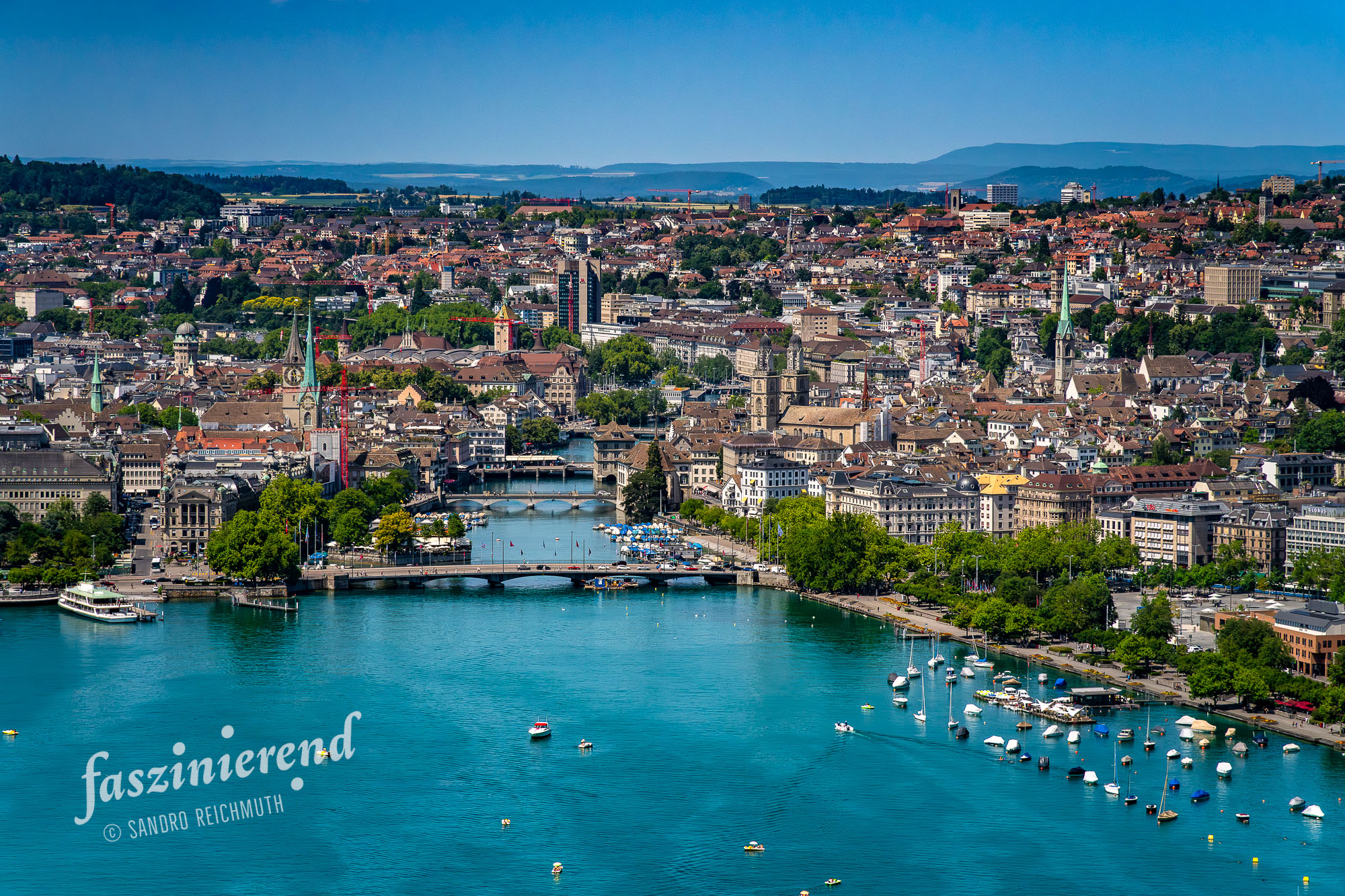 Flugaufnahmen Zürich und Winterthur
