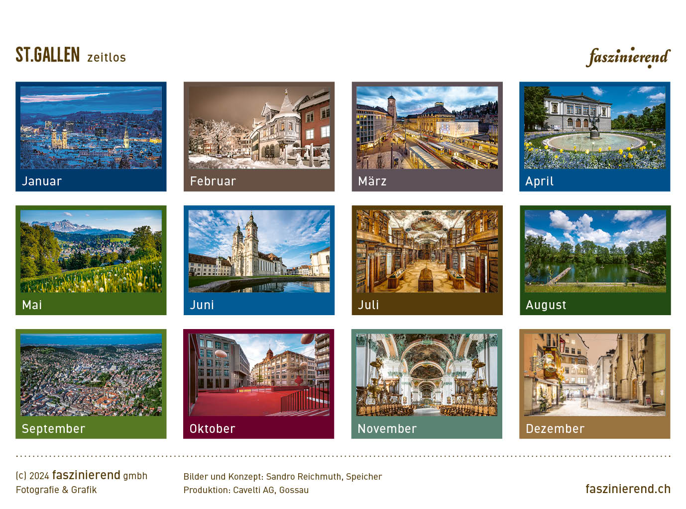 Tischkalender zeitlos St.Gallen