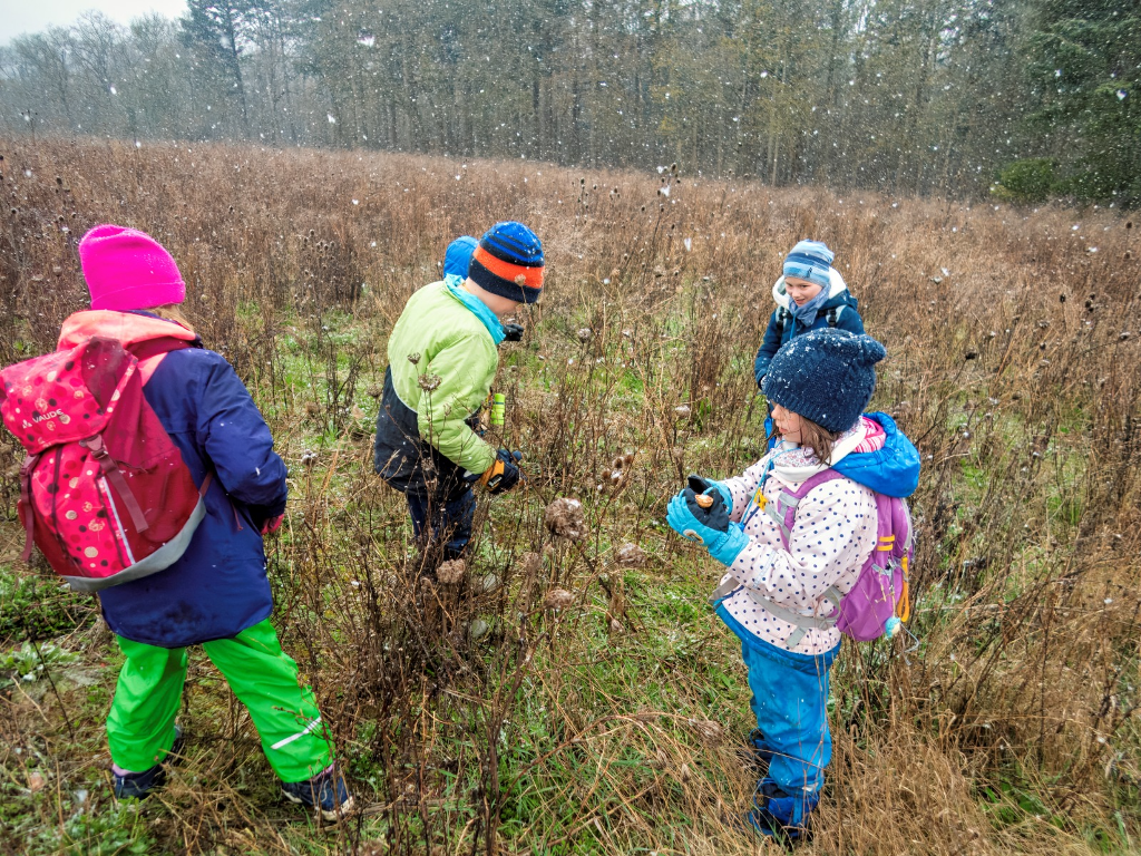 Wie kleine Ameisen schwärmen die Kinder aus und gehen auf die Suche nach Leckereien.