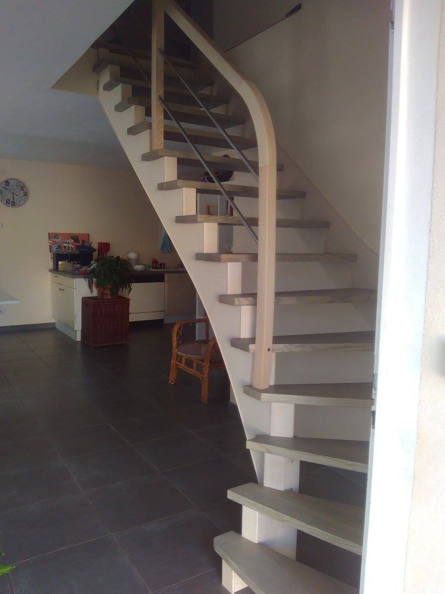 fabrication et installation escalier bois tudeils