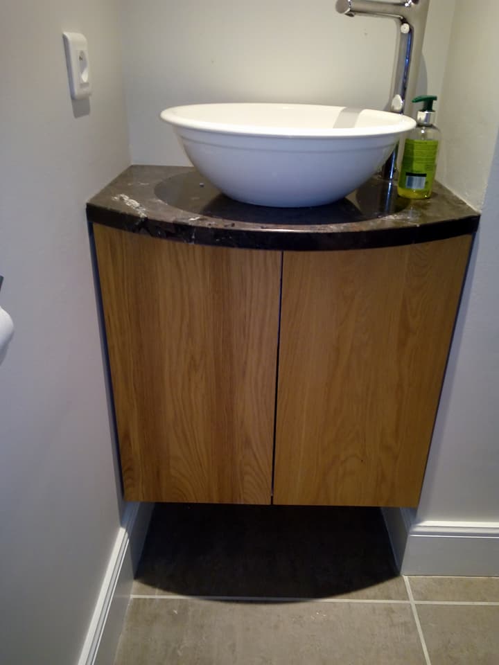 meuble vasque sur mesure artisan ebeniste menuisier tudeils