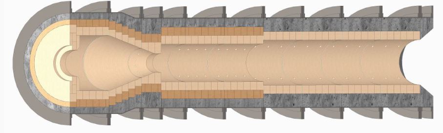 carbon black reactor lining