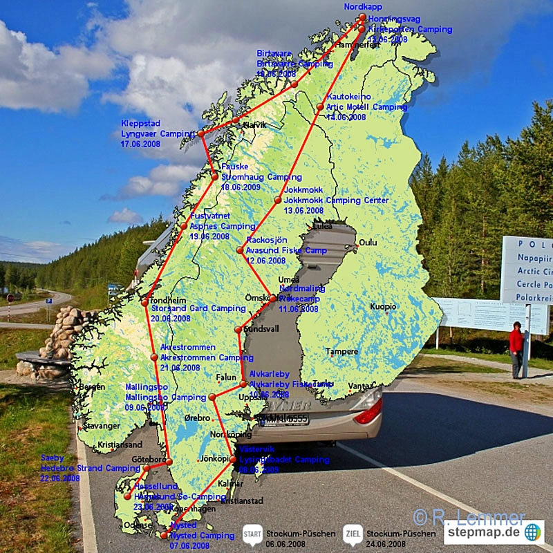 8.500 km mit dem Wohnmobil vom Westerwald bis zum Nordkap