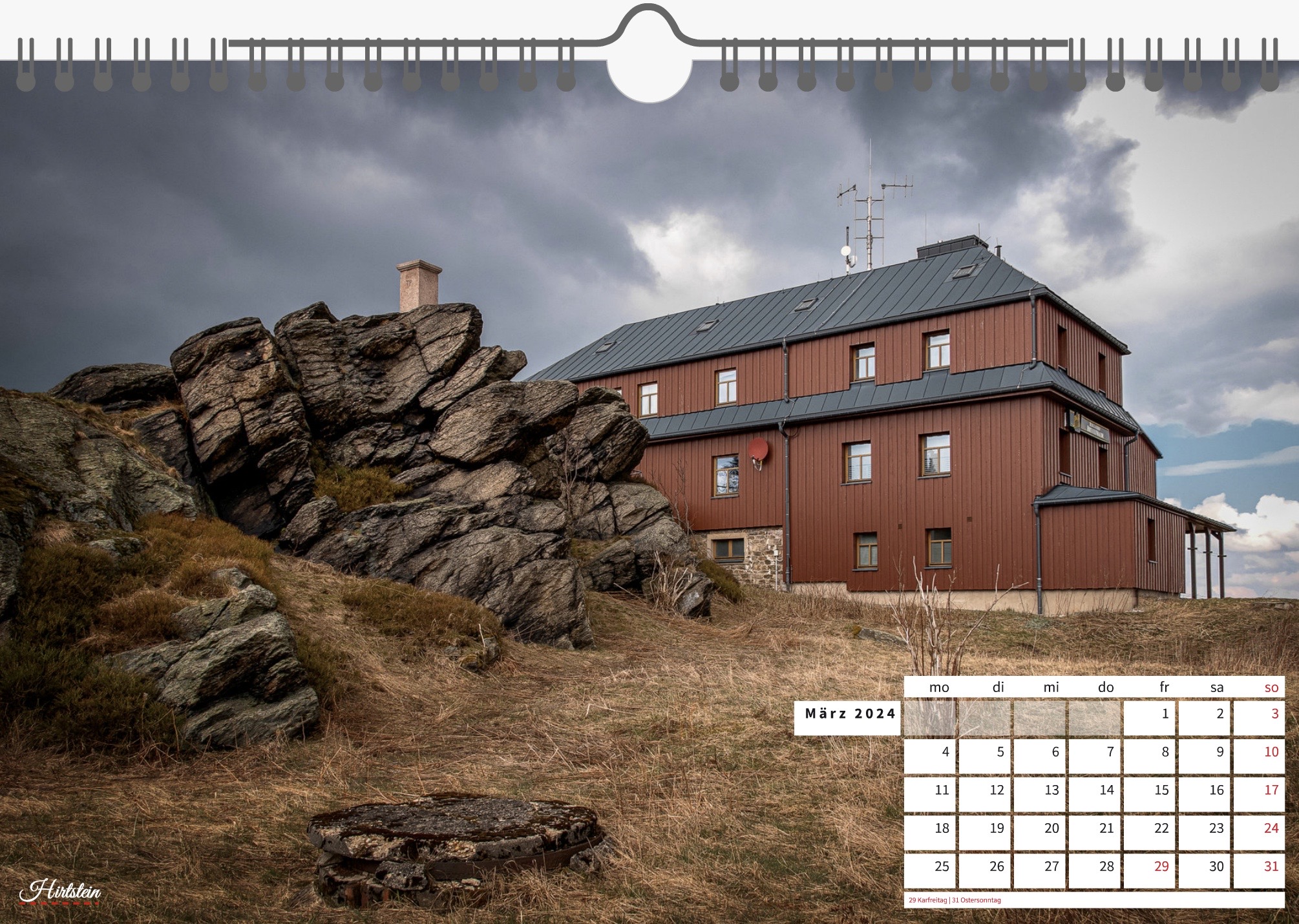 Kalender "Erzgebirge 2024" März: Hirtstein