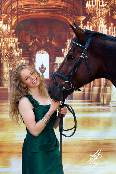 Fotomodel "Freya mit Ihrem Pferd" Aufnahmen im Mobil-Studio in Verden