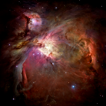 Orionnebel-Der Nebel erinnerte mich schon immer an das Innere einer Gebährmutter