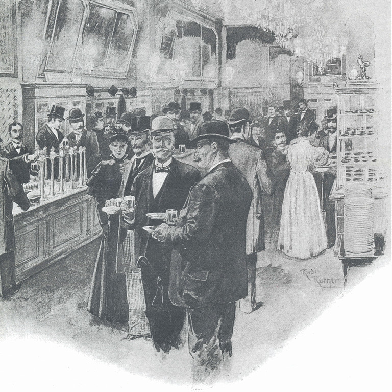 Früher Nachweis eines CO2 - Ausschanks um 1895 "Aschinger Berlin"