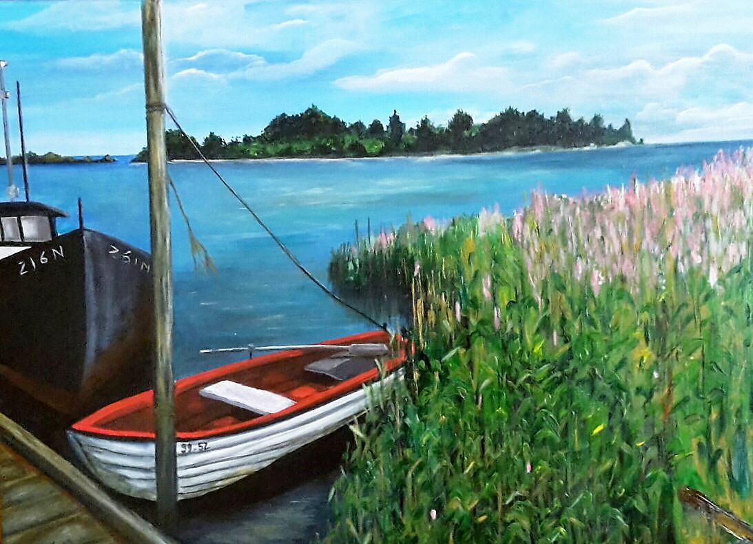 "Rügen" Acryl auf Leinwand / Acrylique sur toile 50 x 70 cm