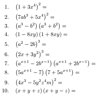expresiones algebraicas en palabras