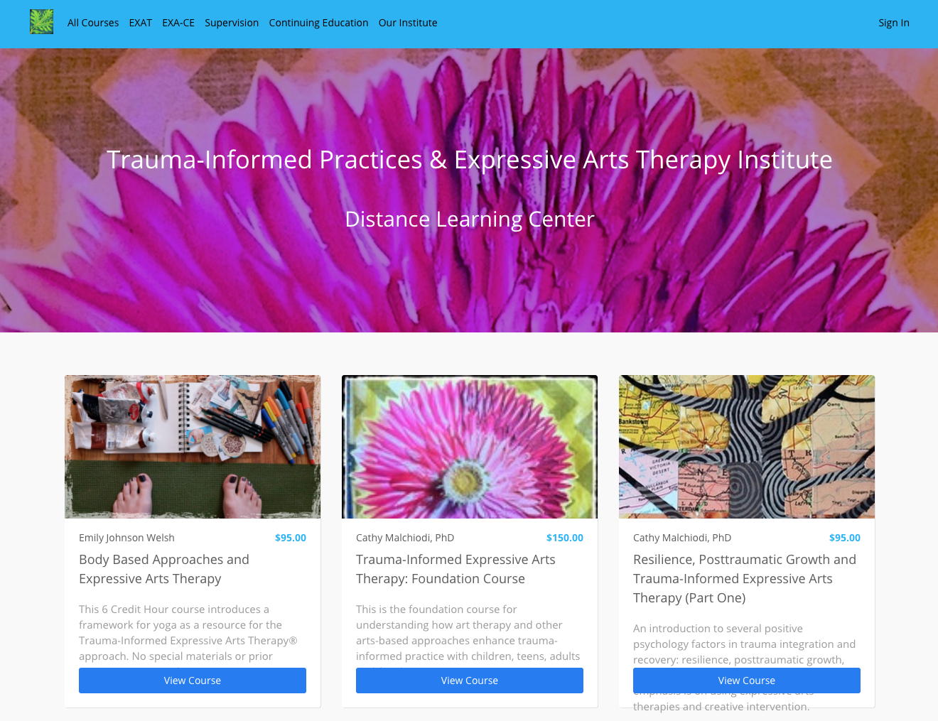 Expressive Art Therapy Online Course Catalog Trauma Informed Practices And Expressive Arts Therapy Institute Cathy Malchiodi Phd