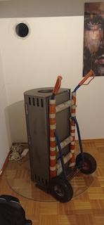 auf die Sackkarre