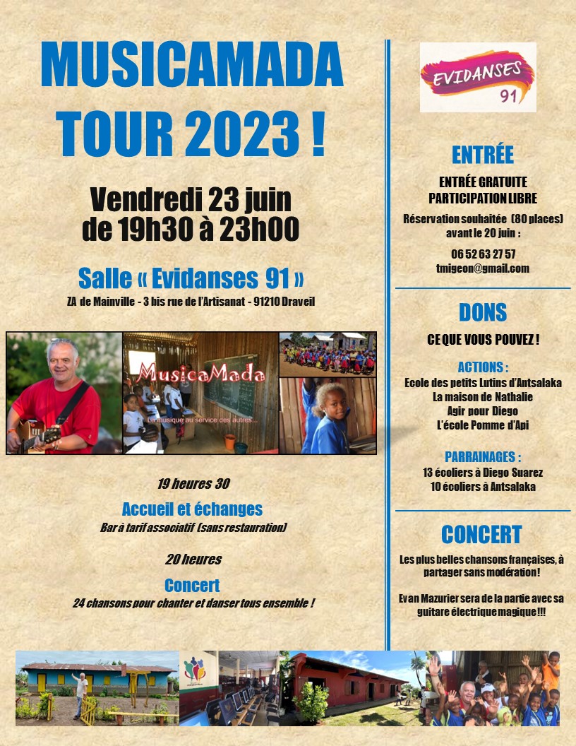Concert "Pour Mada" du 23 juin 2023 !