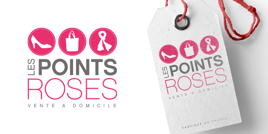 Logo Les Points Roses - Vente de vêtements, chaussures et accessoires à domicile