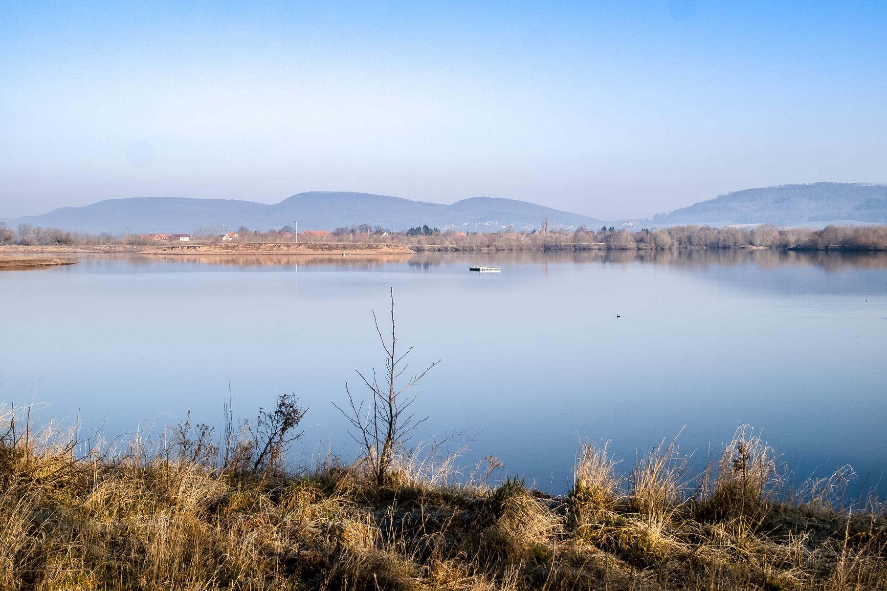 Der westliche Teich der Auenlandschaft.