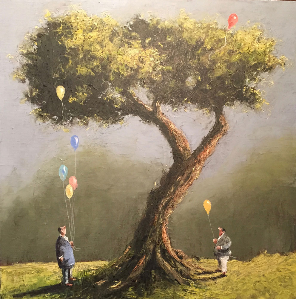 Artiste peintre, peinture, Huile sur toile, Thomas Bossard