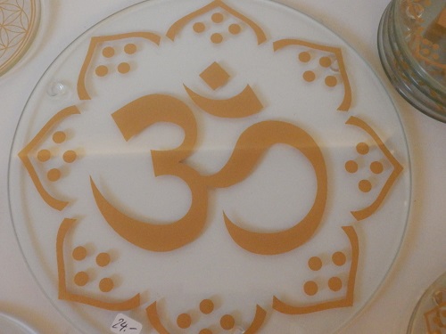 OM und Blume des Lebens als Untersetzer 