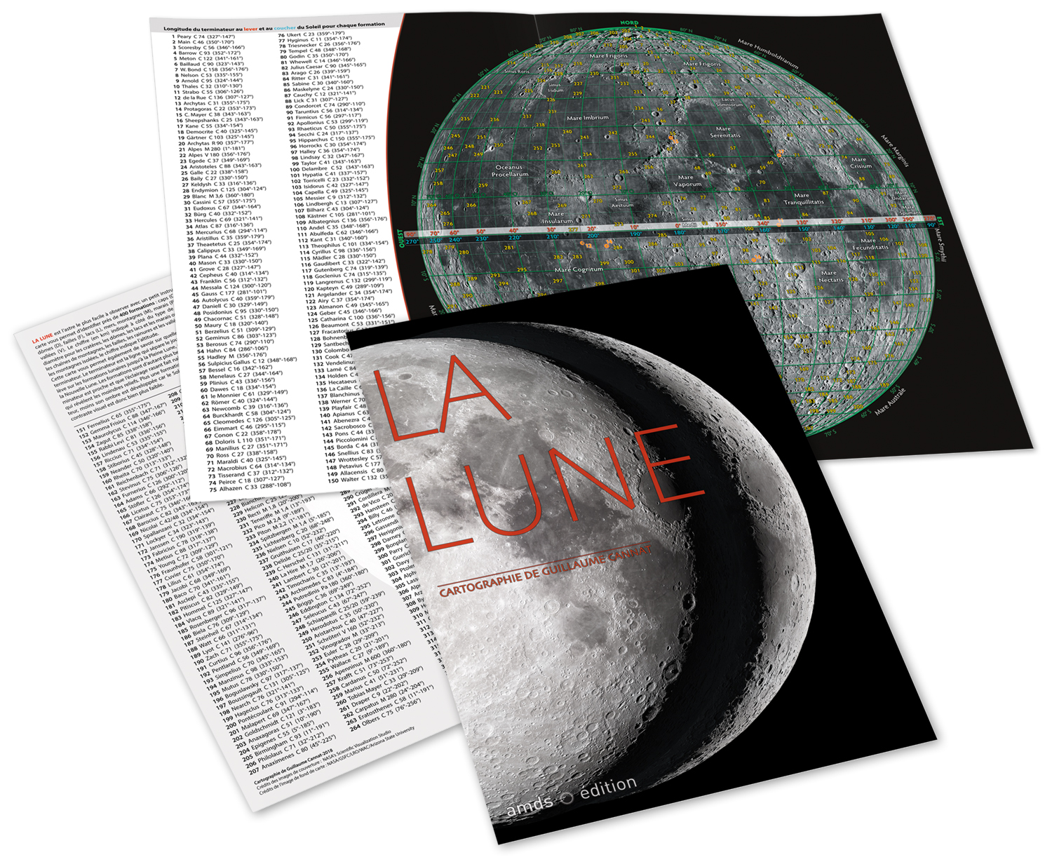 Livres et carte de la Lune - Site d'amds édition