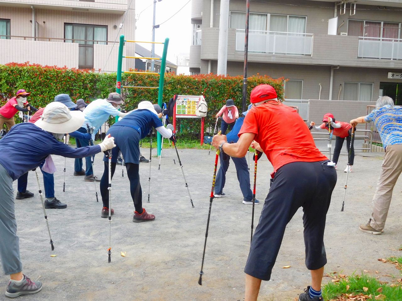 市ヶ尾第三公園でクールダウン　明日は日産スタジアムへ!!