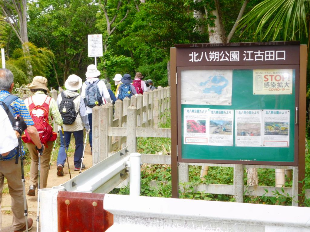 北八朔公園江古田口から北八朔公園へ入ります