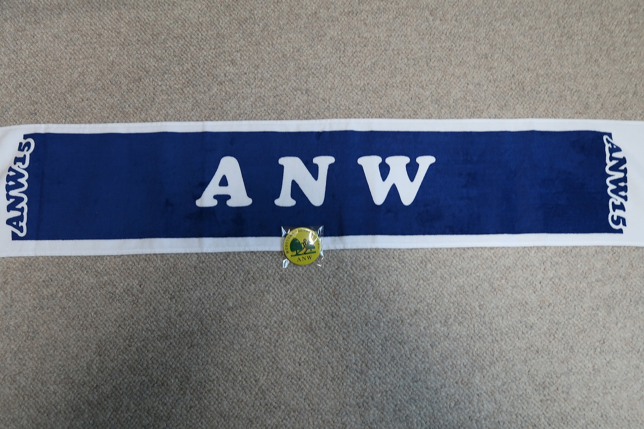 ANW15周年記念　ANWネーム入りドジャースブルーのスポーツタオル