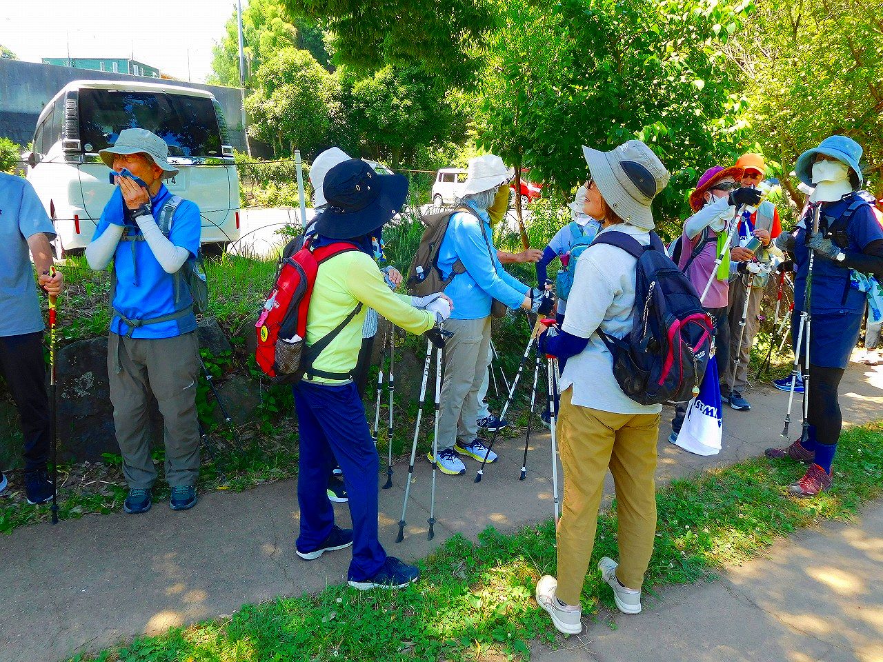 公園で休憩