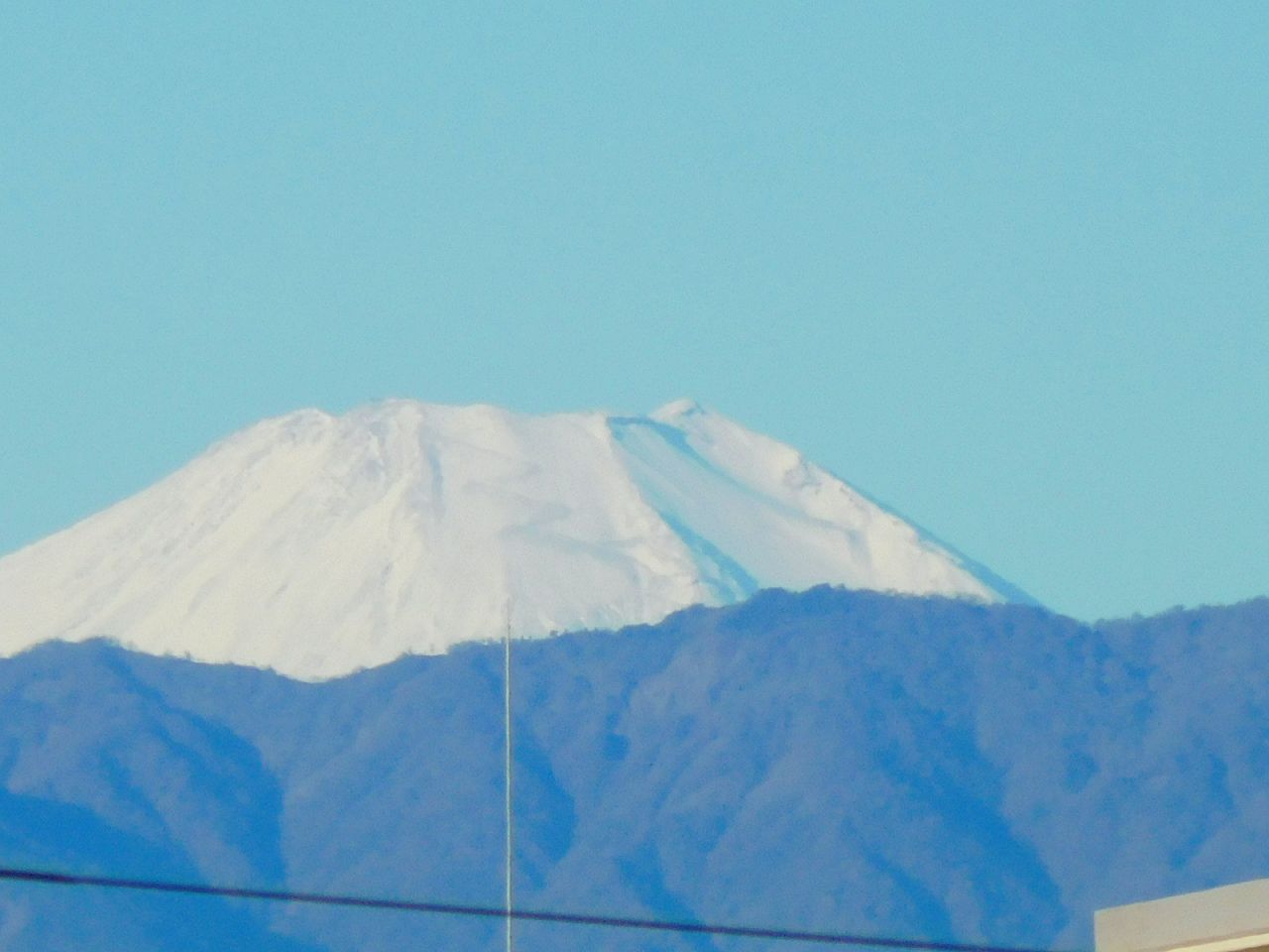 市ヶ尾からの富士山　今日の河口湖は楽しめそうです