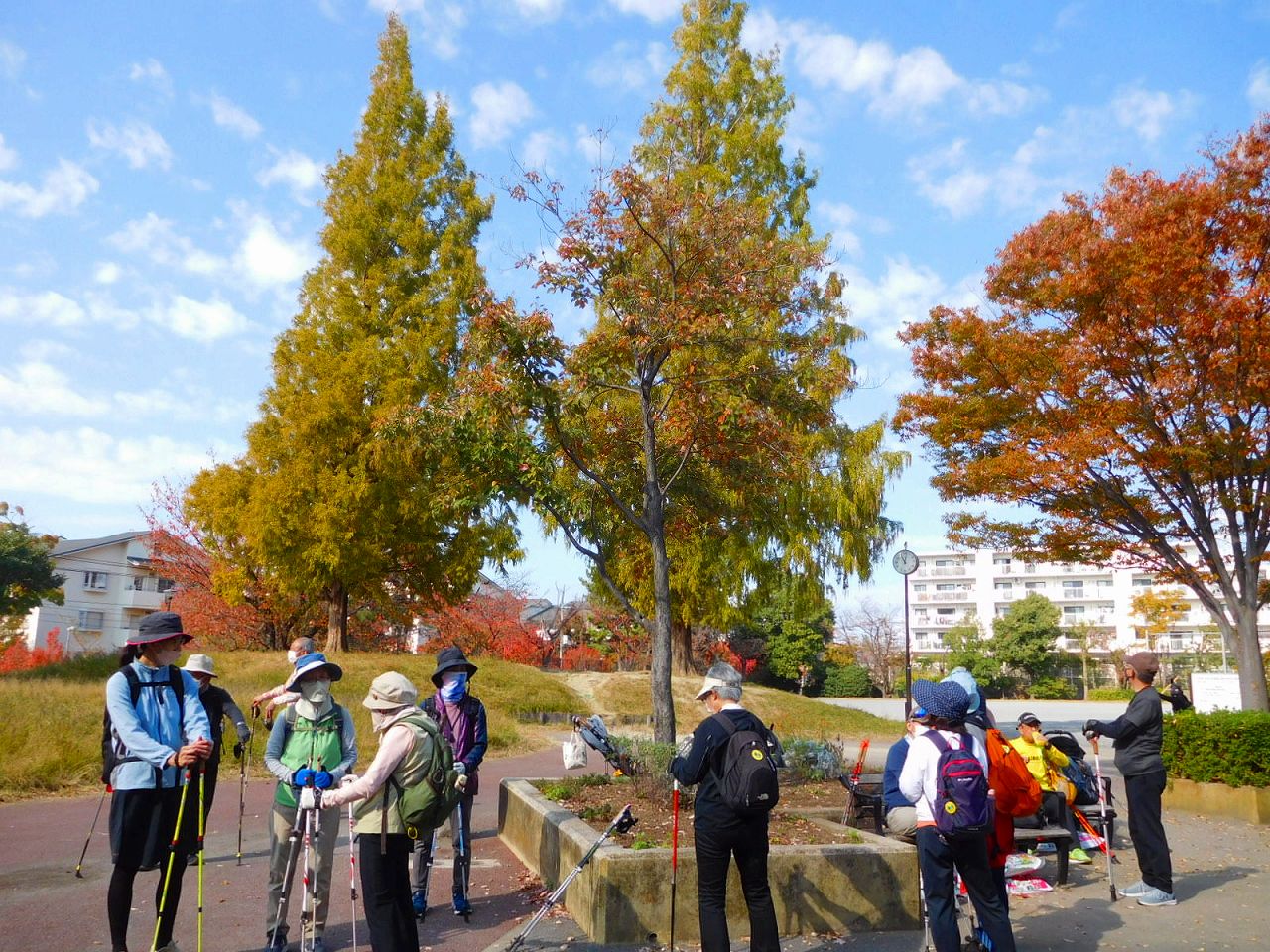 すすき野公園で休憩