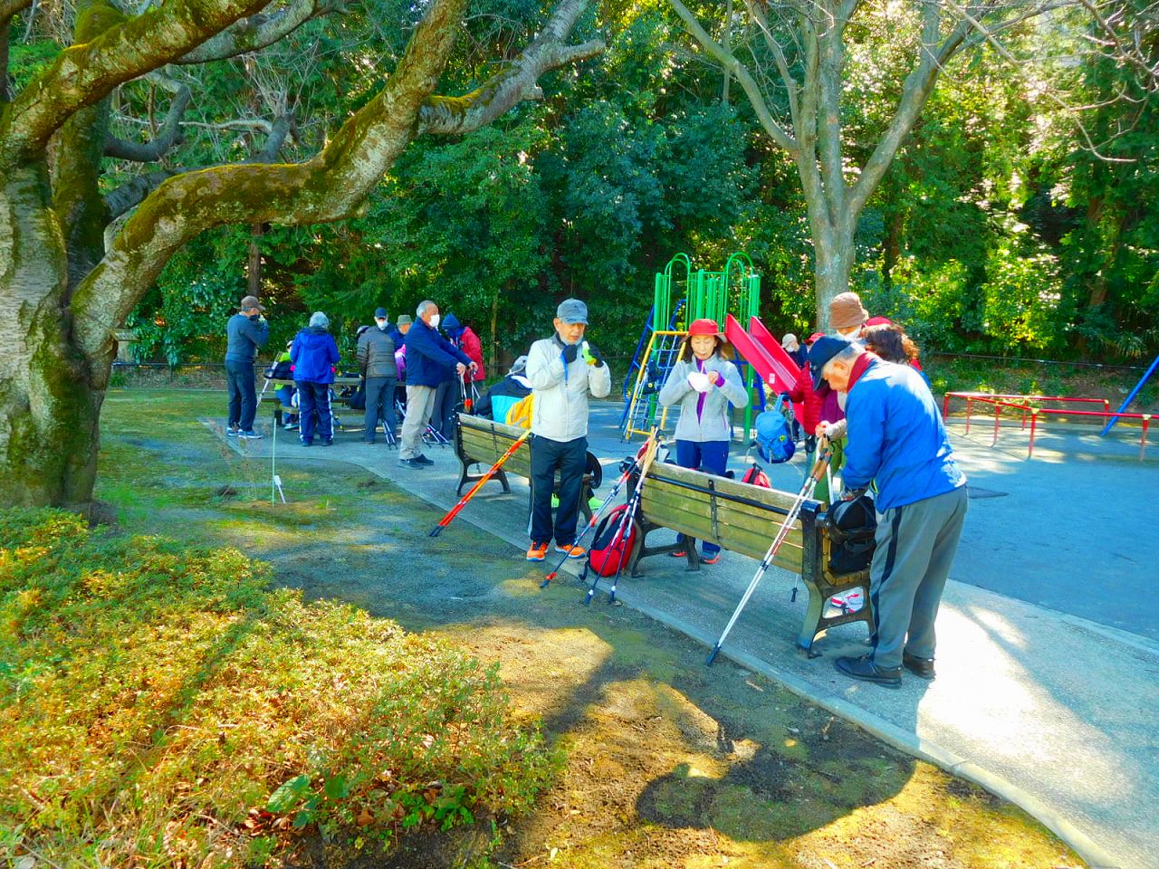 長津田第三公園到着「疲れた〜」と声がでた私