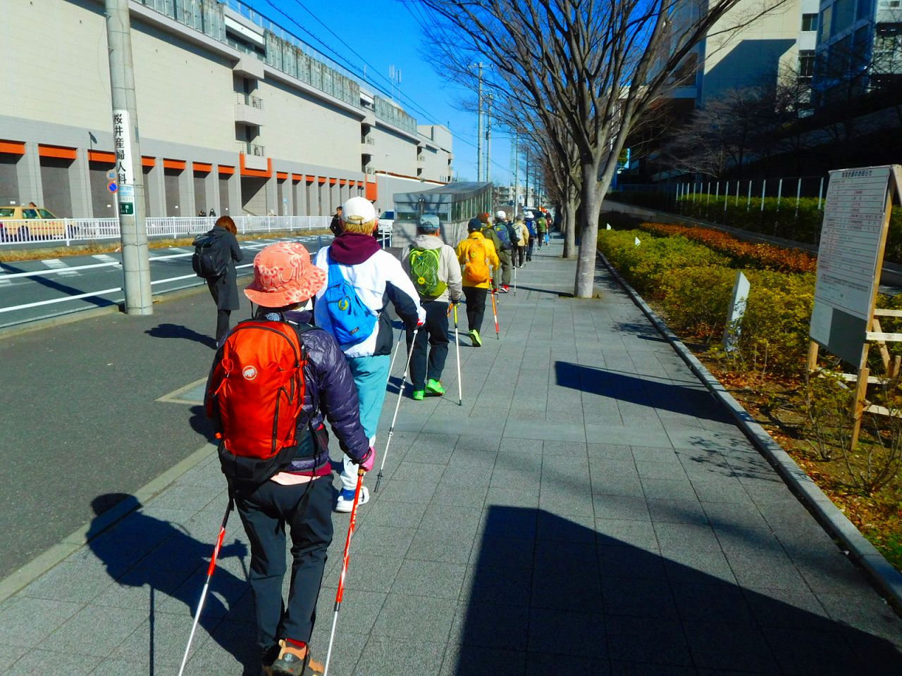 一列で歩く姿はマナーよく気持ち良いですね