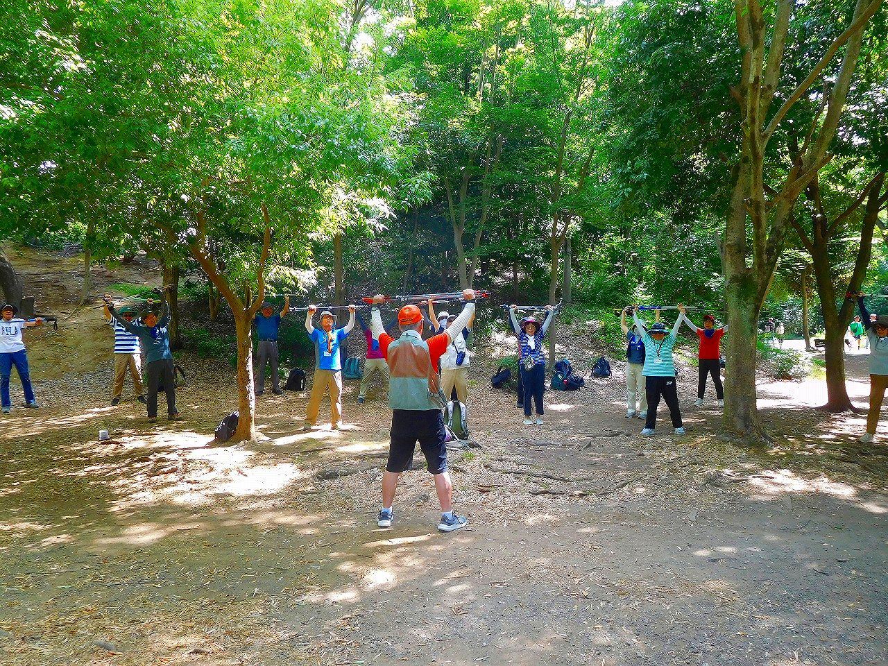 せせらぎ公園でオリエン・WU