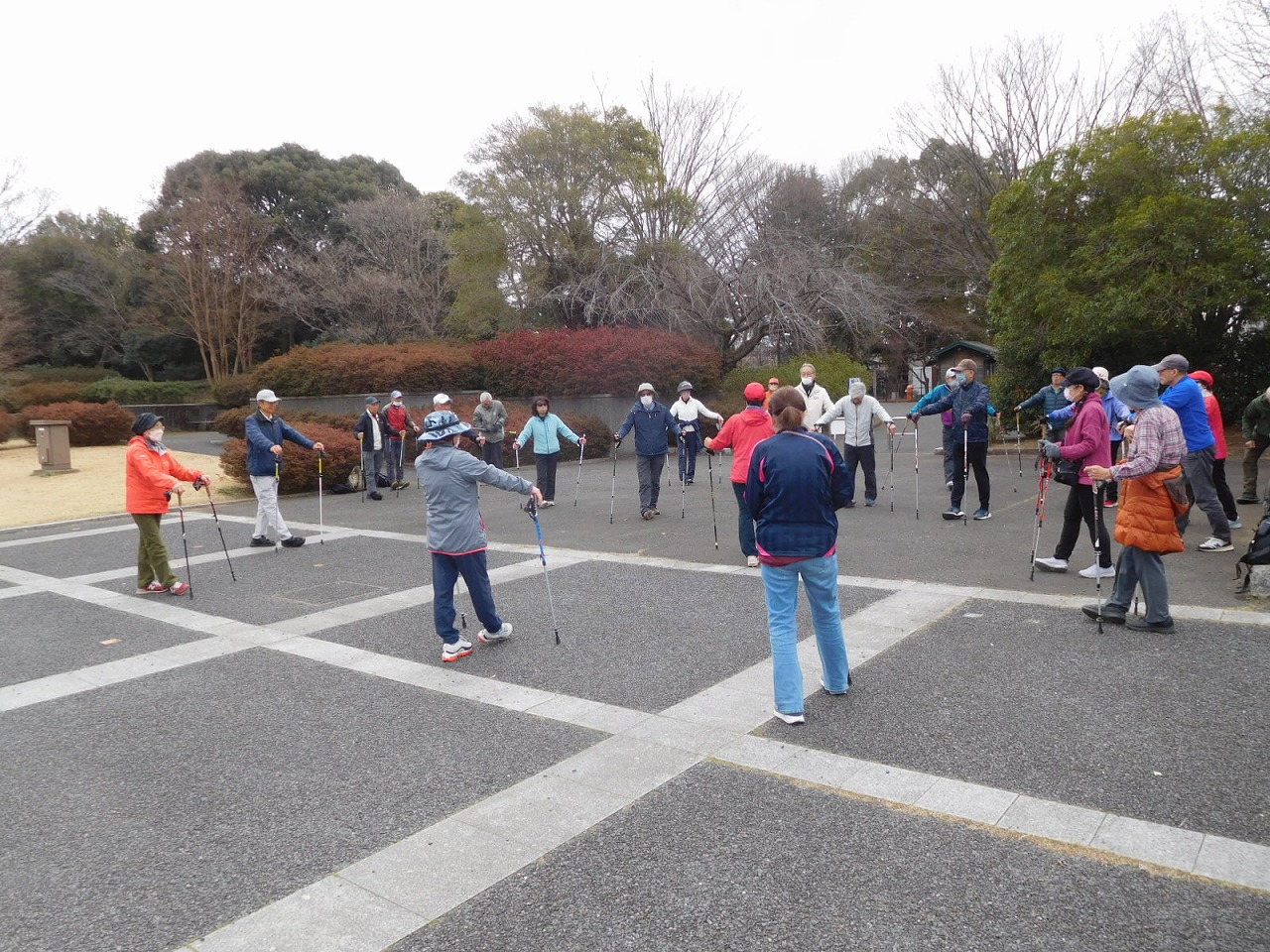 立川口でウォーミングアップ