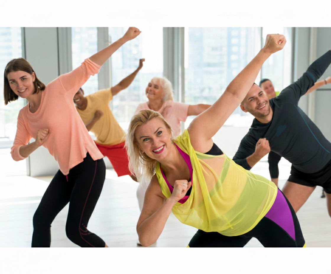Séance de zumba en entreprise avec chorégraphies accessibles pour se dépenser en musique