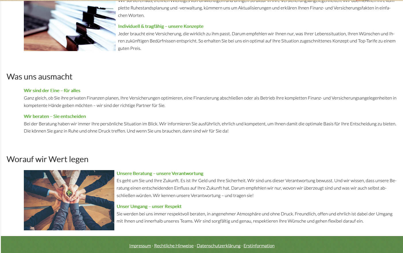 Fischer Finanz- und Versicherungskonzepte Website