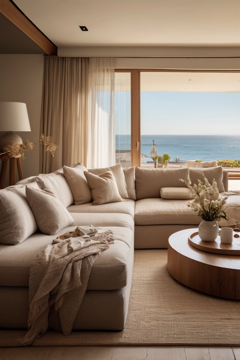 création d'une ouverture dans un salon avec une porte fenêtre vue mer réalisé par un artisan local