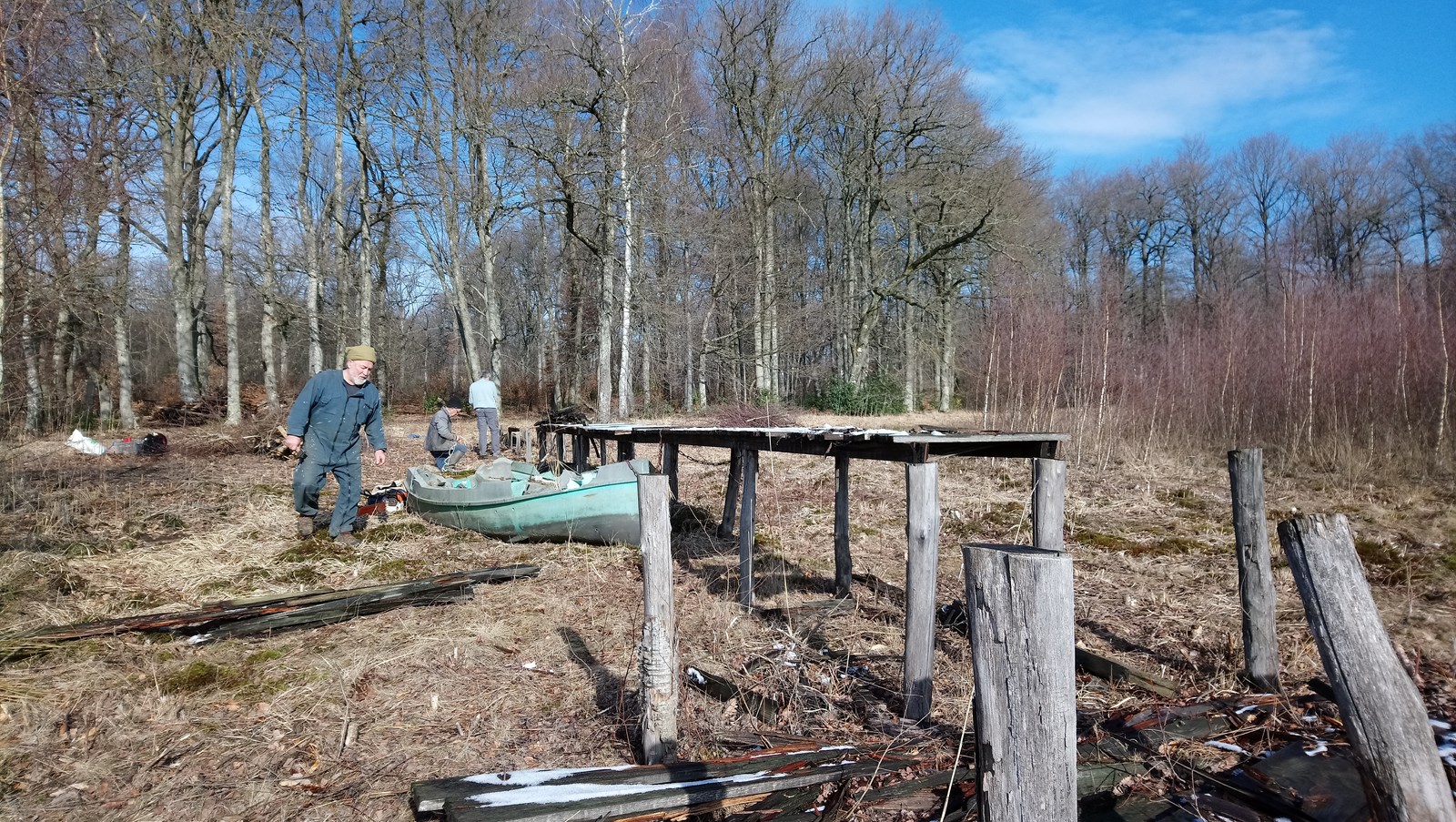 Démontage des pontons, hiver 2018