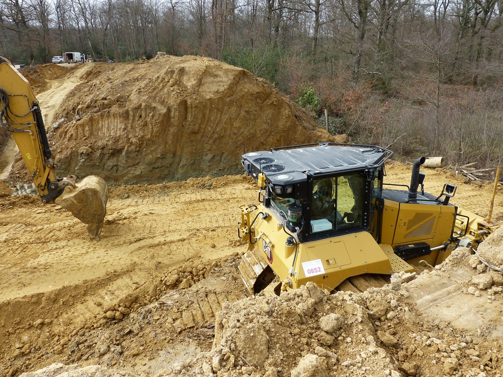 La tranchée de vidange quasiment terminée