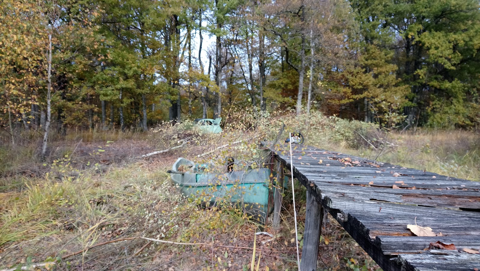 Démontage des ruines de pontons, automne 2017 