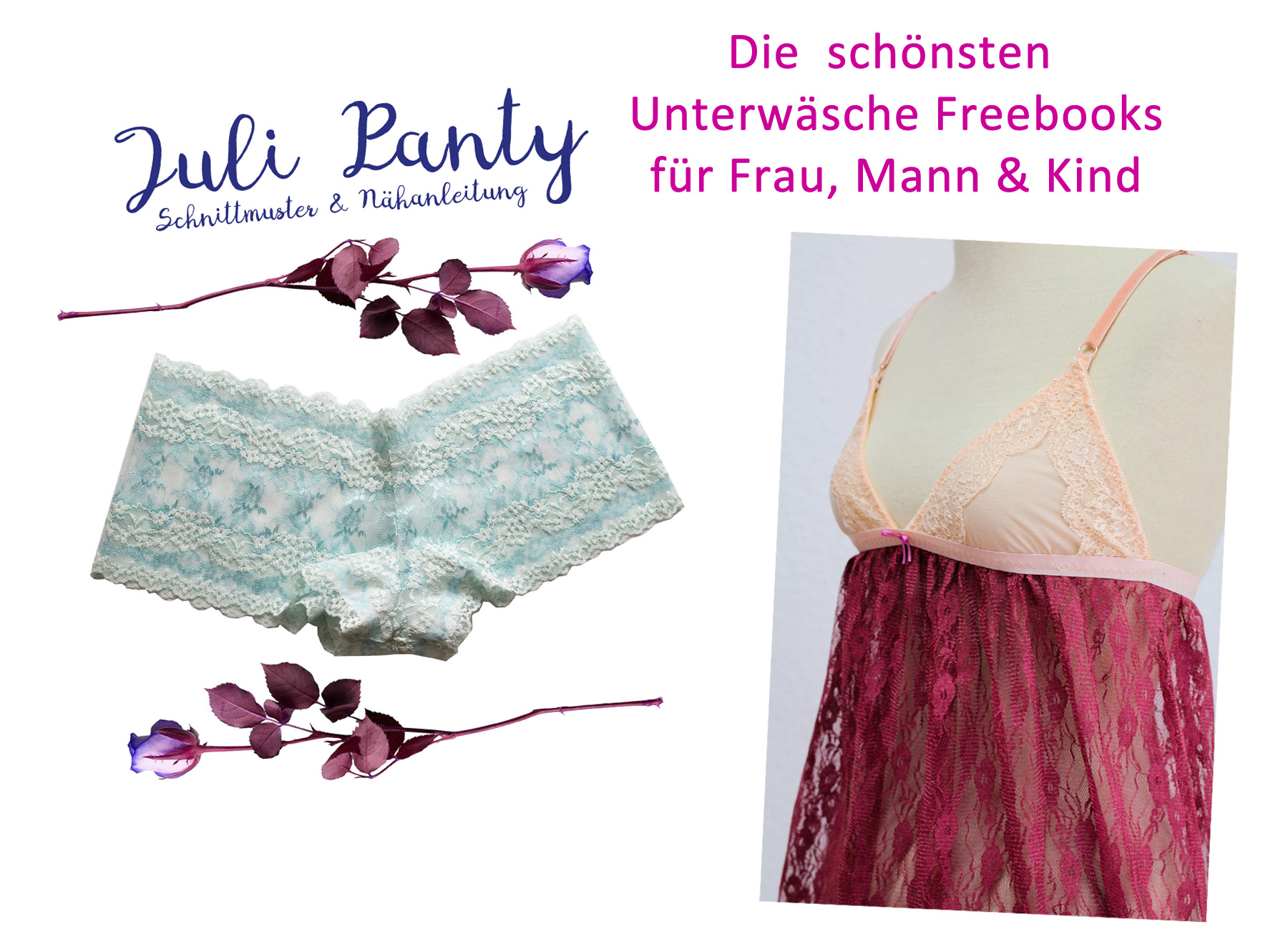 Unterwäsche nähen - 90 kostenlose Schnittmuster