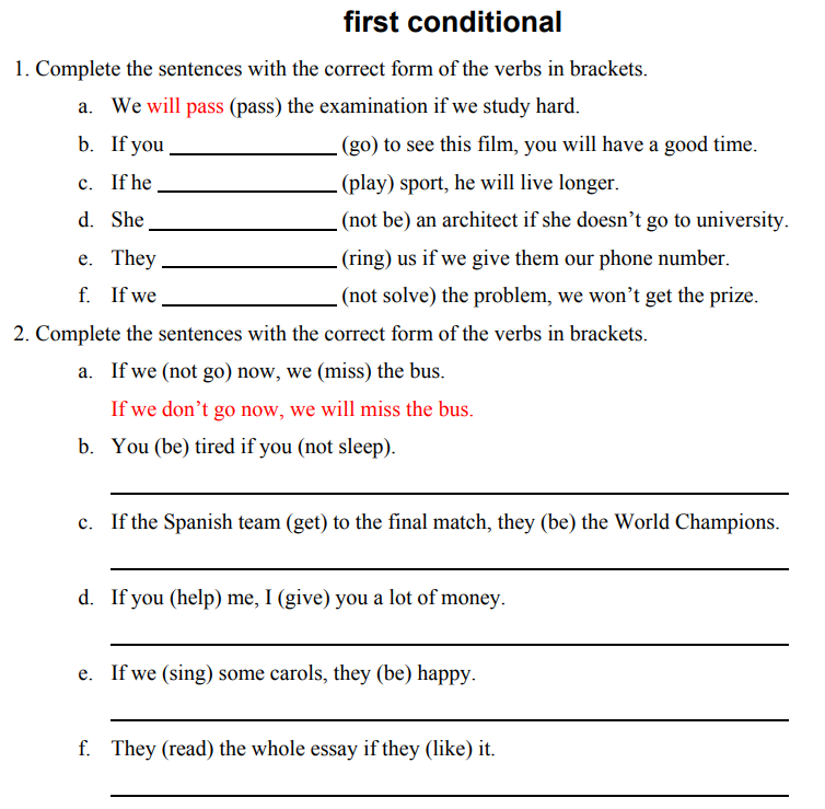 Zero and first conditional упражнения. Conditional sentences Type 1 exercises. Conditionals 0 1 упражнения. First conditional упражнения. Write the type of sentences