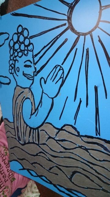 丁寧に 彫ります