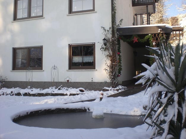 Ferienwohnung Familie Meyerhöfer, nahe Südliche Weinstraße, Teich gefroren