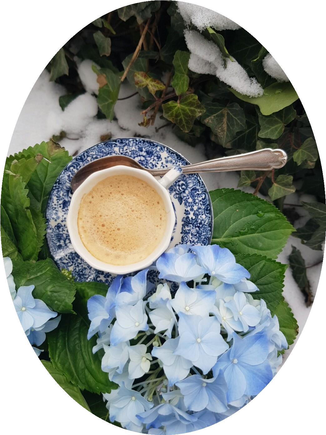 Auch im Winter liebe ich einen Espresso im Garten