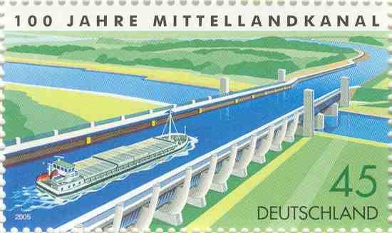 Briefmarke 100 Jahre Mittellandkanal