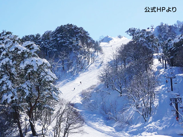 【写真】新潟でのスキー授業・スノーボード実習・研修・合宿にオススメなスキー場の中上級者用ゲレンデ